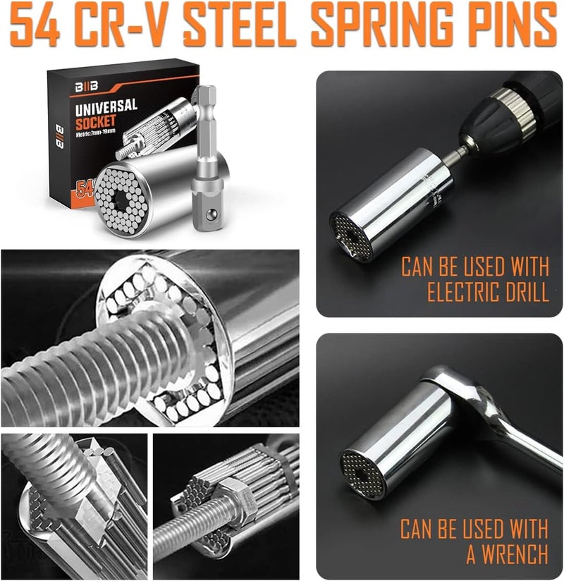 BIIB Dad Gifts for Men, Super Socket Father's Day Gifts from Daughter, Gifts for Dad Who Wants Nothing, Birthday Gifts for Men, Universal Socket Mens Gifts for Him, Husband, Grandpa, Tools Gadgets - Image 3